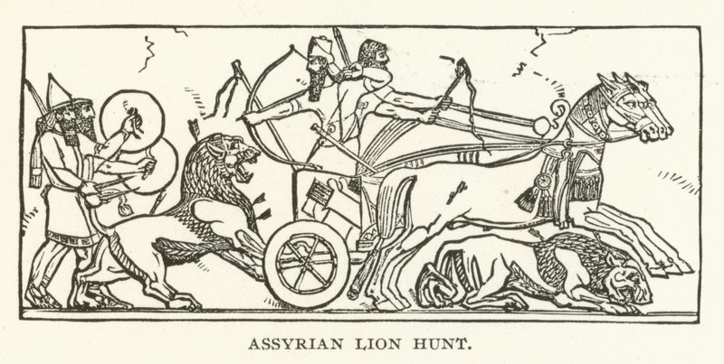 Assyrian Lion Hunt by American School