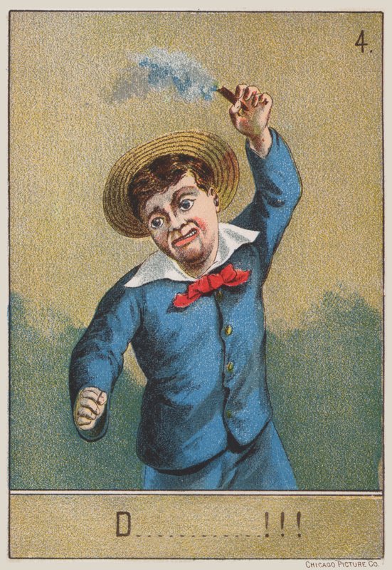 Boy Smoking by American School