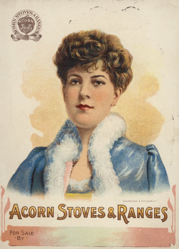 Lady in Blue Coat by American School