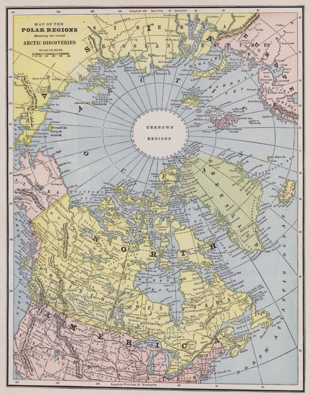 Map of the Arctic by American School