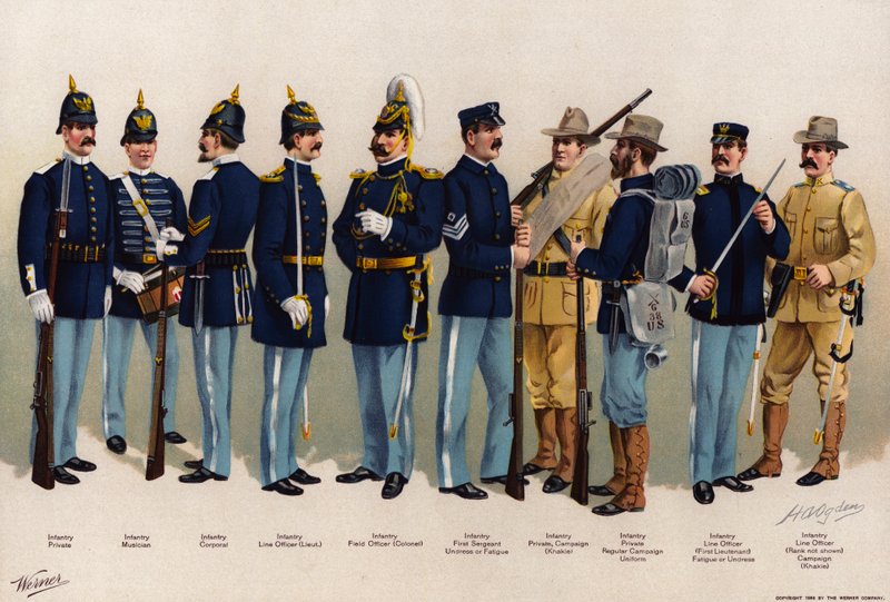 US Army, uniforms by American School