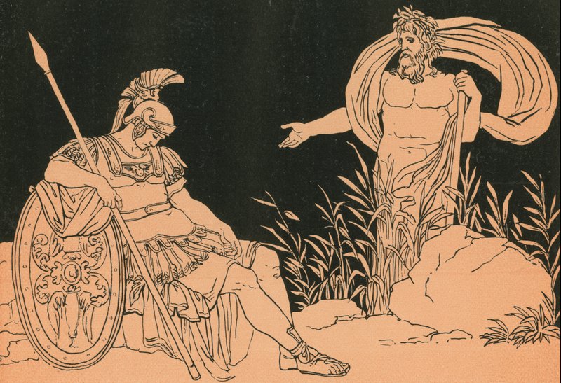 Aeneas and Tiber by Bartolomeo Pinelli