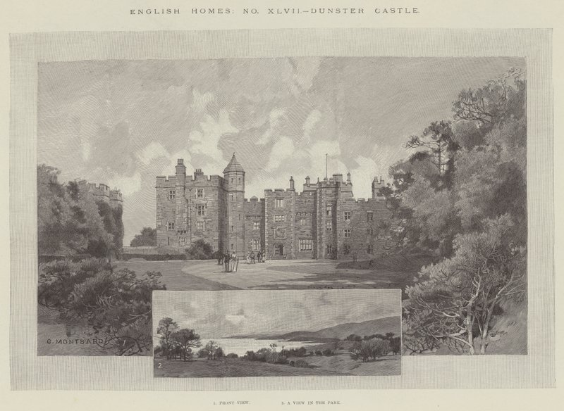 Dunster Castle by Charles Auguste Loye