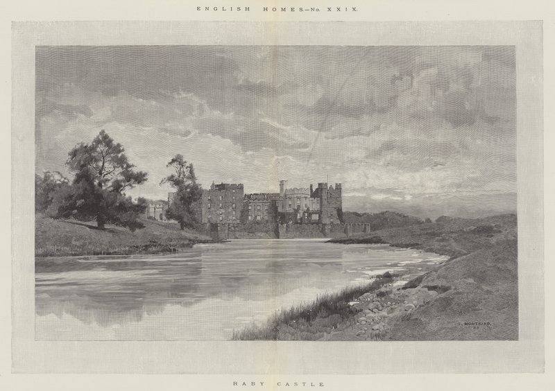 Raby Castle by Charles Auguste Loye