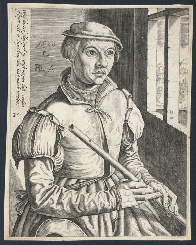 Flutist by Dutch School