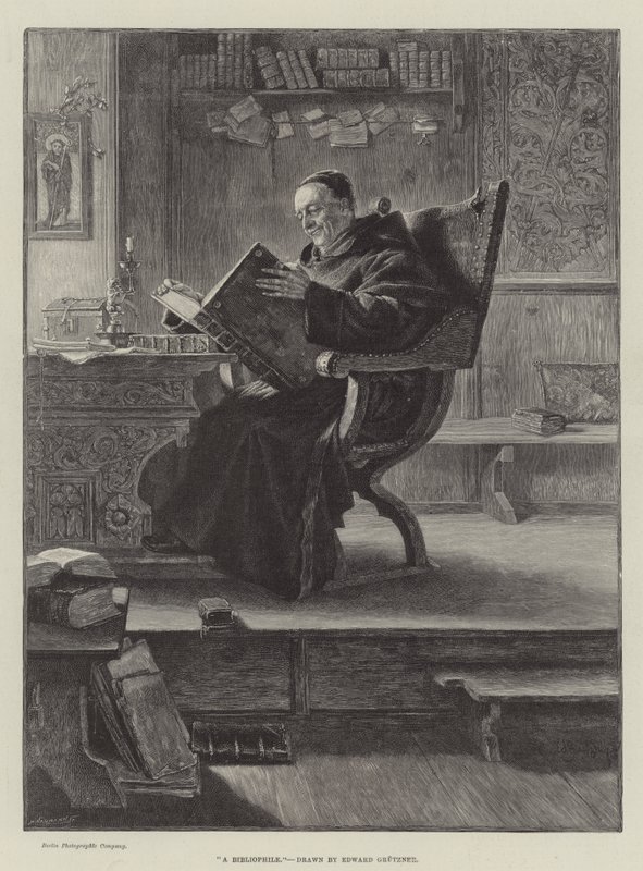 A Bibliophile by Eduard von Grutzner