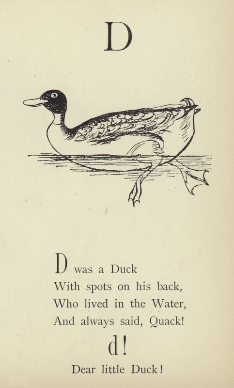 The letter D by Edward Lear