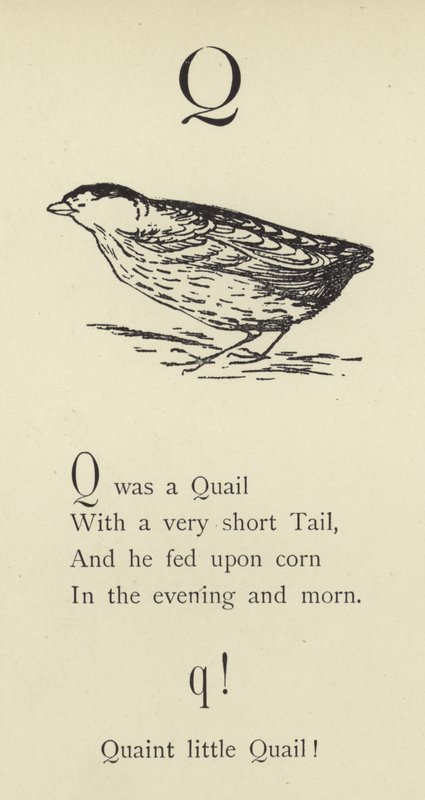 The letter Q by Edward Lear