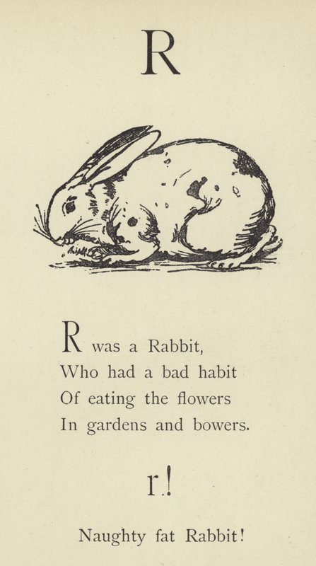 The letter R by Edward Lear