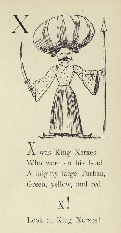 The letter X by Edward Lear