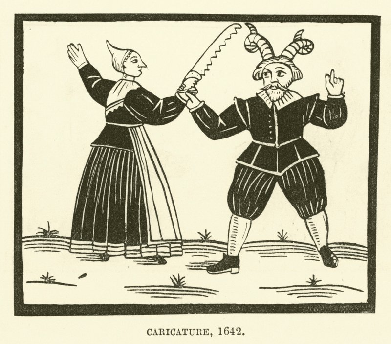 Caricature, 1642 by English School