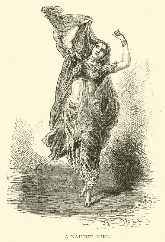 A Nautch Girl by English School