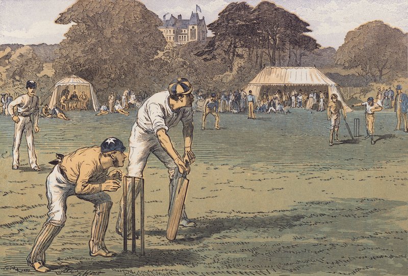 A Cricket Match by English School