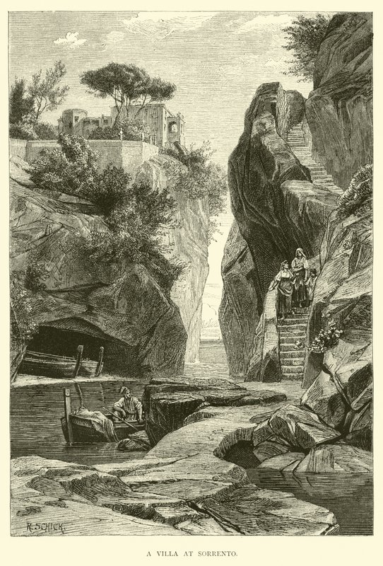 A villa at Sorrento by English School