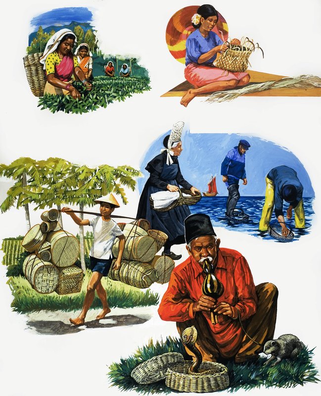 All Sorts of Baskets by English School