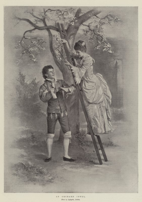 An Orchard Idyll by English School