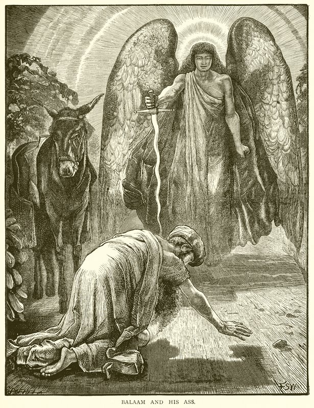Balaam and His Ass by English School