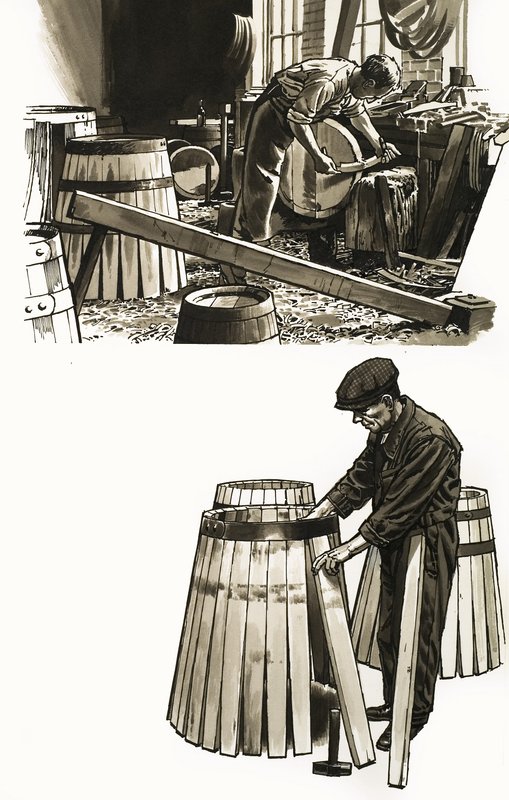 Barrels of Oak by English School
