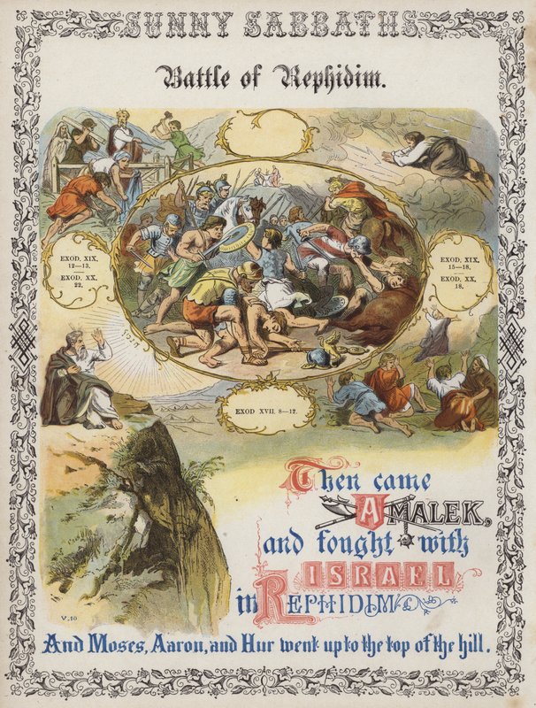 Battle of Rephidim by English School