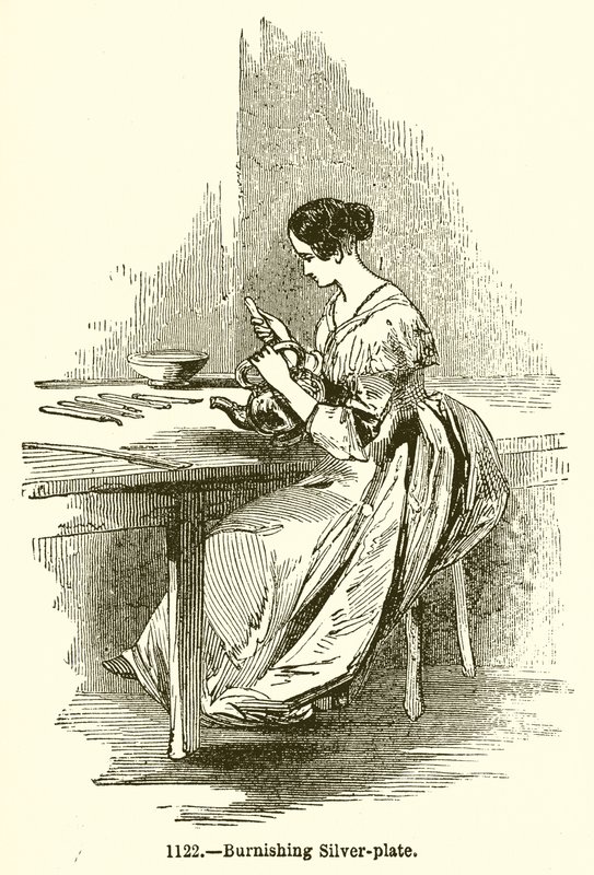Burnishing Silver-Plate by English School