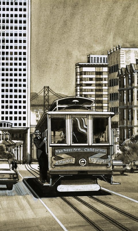 Cable car by English School