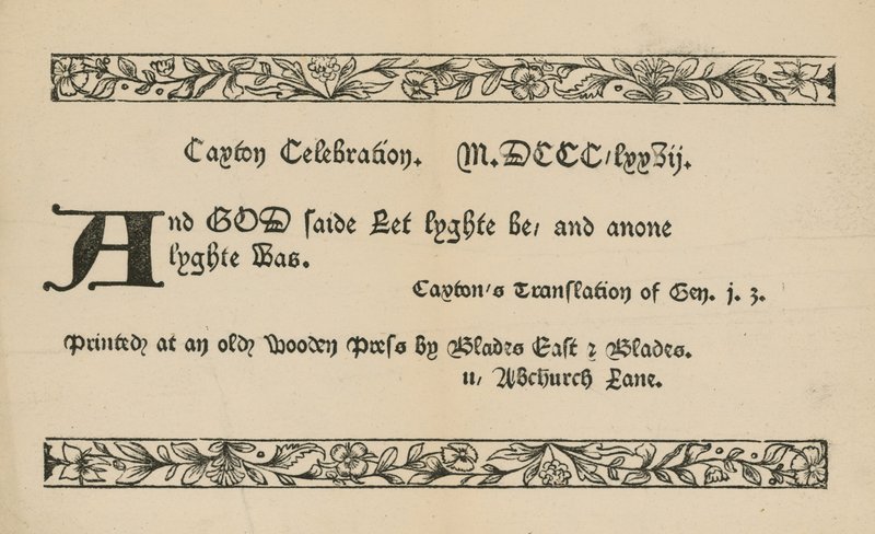 Caxton Celebration by English School