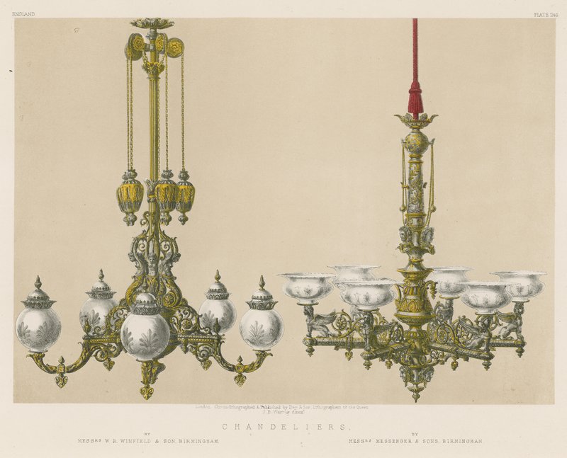 Chandeliers by English School