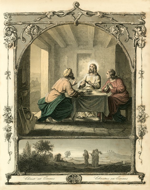 Christ at Emaus by English School
