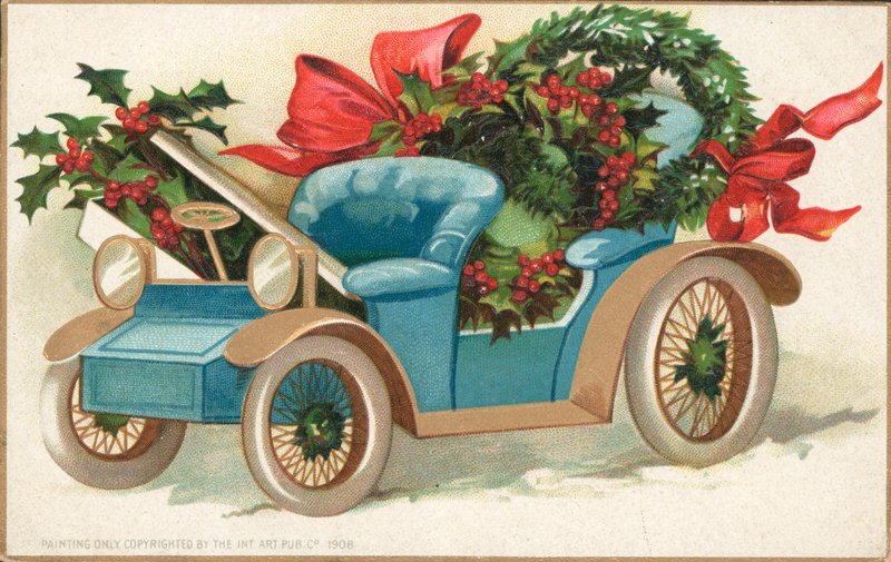 Christmas Motor Car by English School