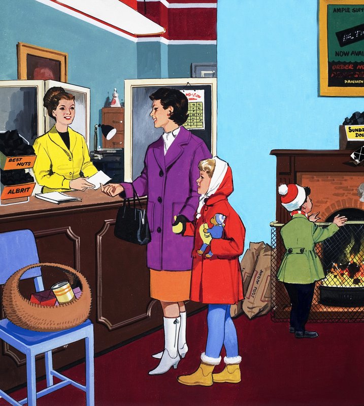 Coal Saleswoman by English School