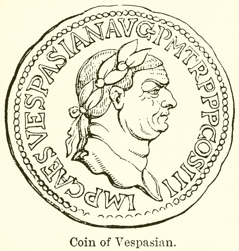 Coin of Vespasian by English School