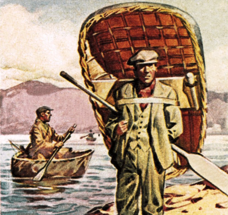 Coracles in Wales by English School