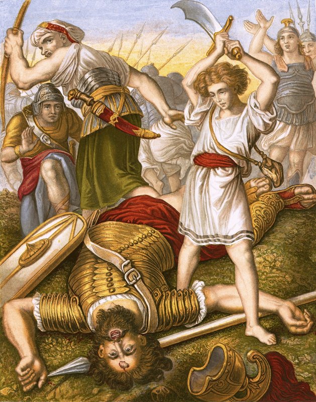 David Slaying Goliath by English School