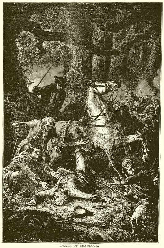Death of Braddock by English School