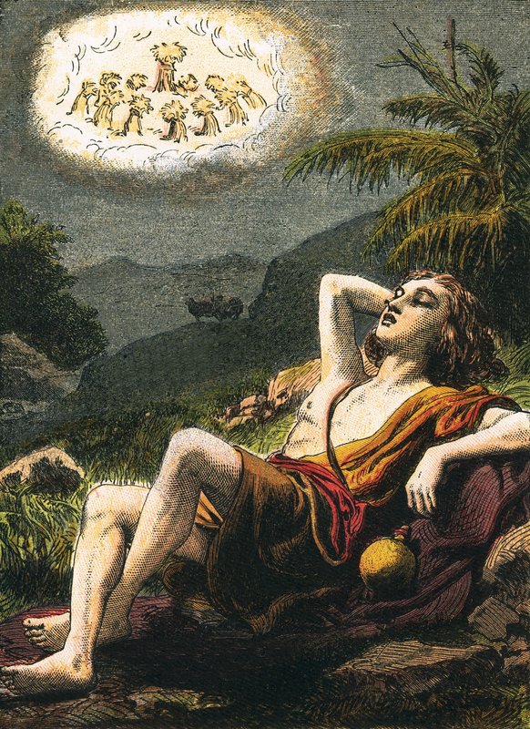 Dream of Joseph by English School