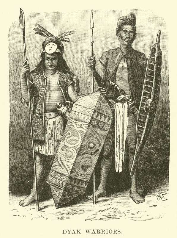 Dyak Warriors by English School