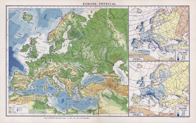 Europe, Physical by English School