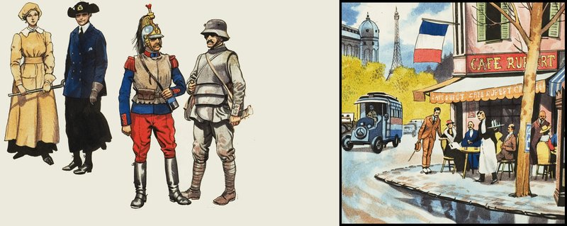 French Scenes by English School