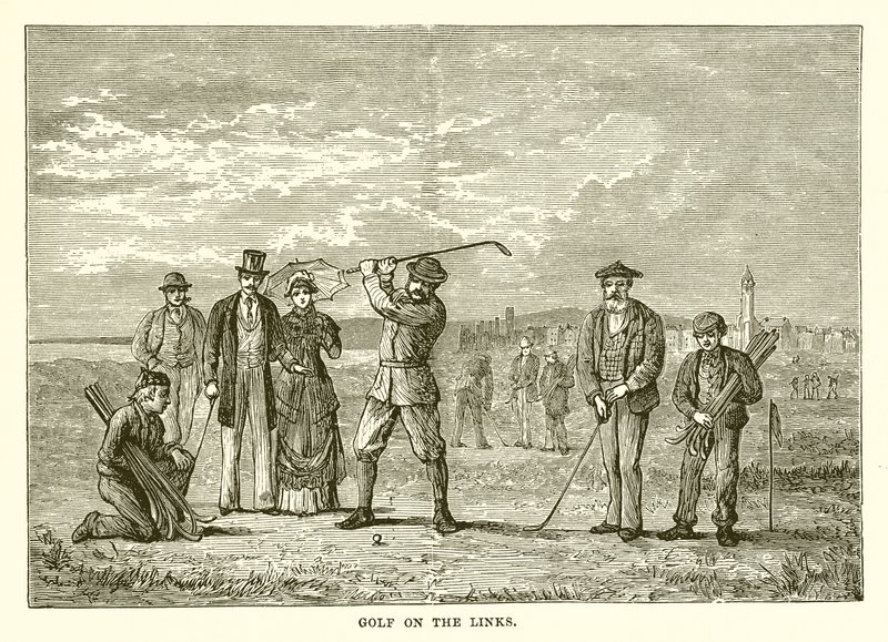 Golf on the Links by English School