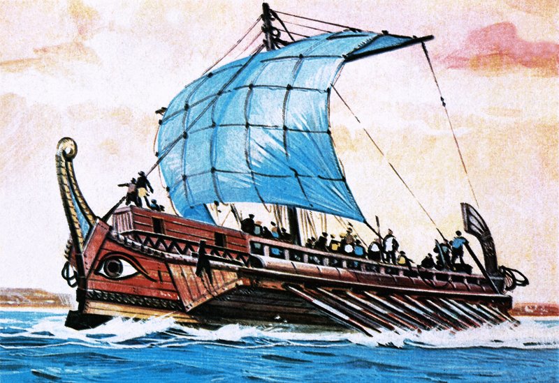 Greek cargo shipping by English School