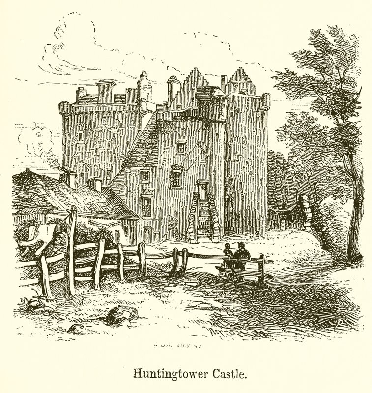 Huntingtower Castle by English School