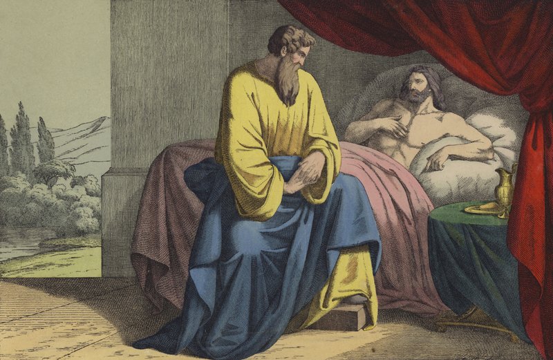 Isaiah and Hezekiah by English School