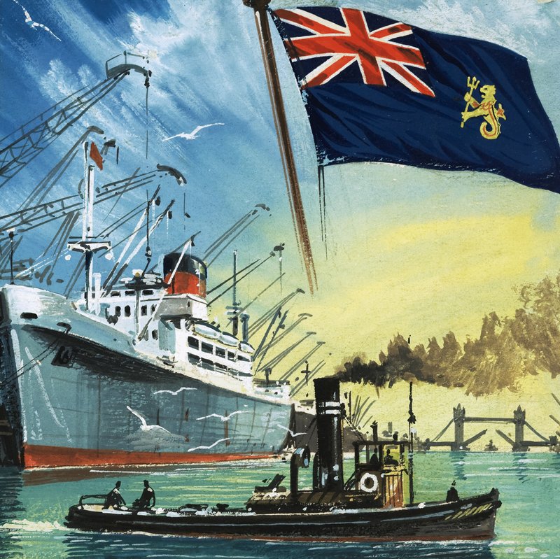 London Docks by English School