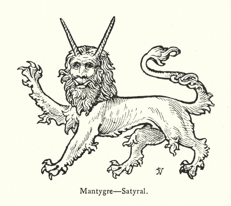 Mantygre, Satyral by English School