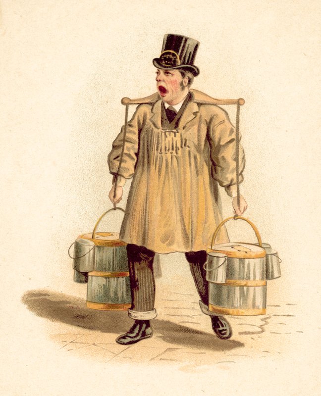 Milk vendor by English School