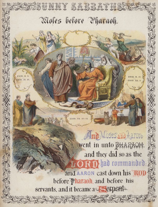 Moses before Pharaoh by English School