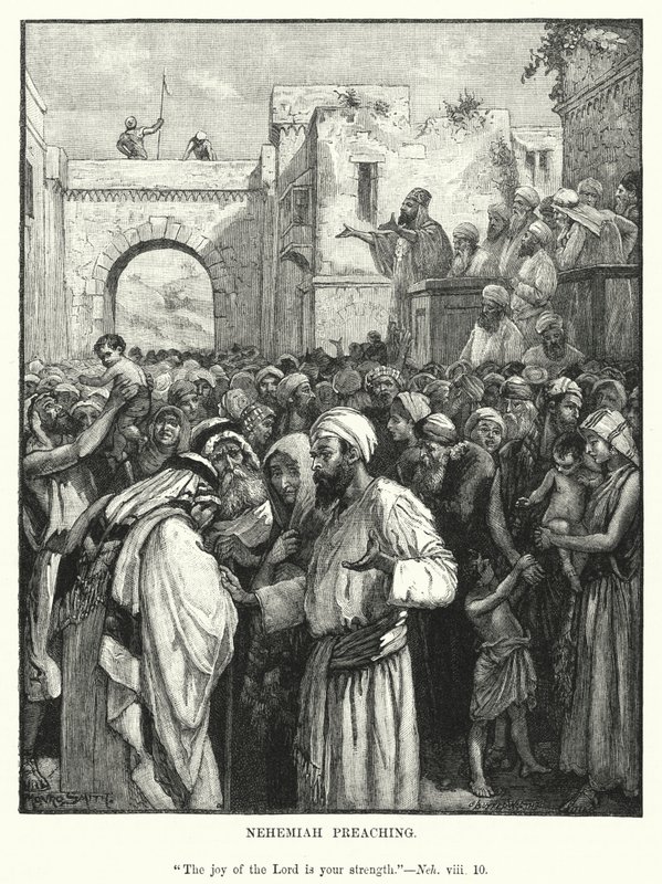 Nehemiah preaching by English School
