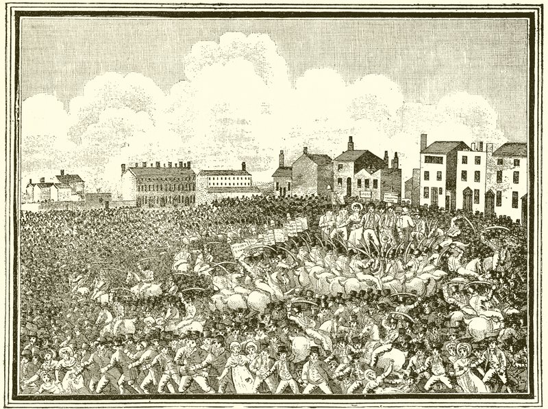 Peterloo Massacre by English School