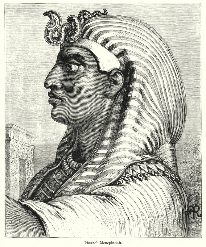Pharaoh Menephthah by English School