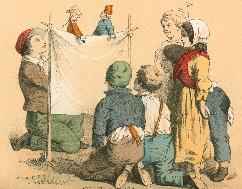 Playing Puppets by English School